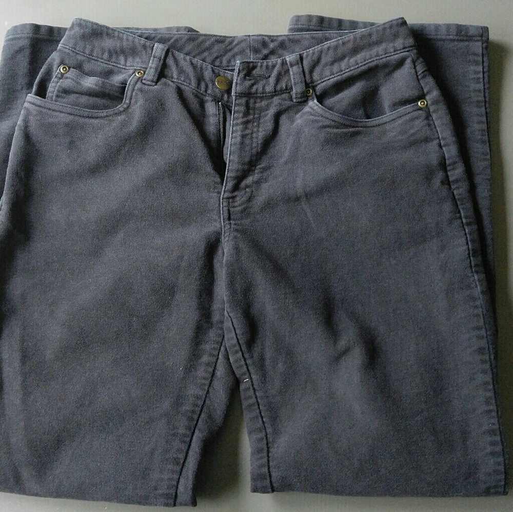 LL Bean moleskin black pants jean